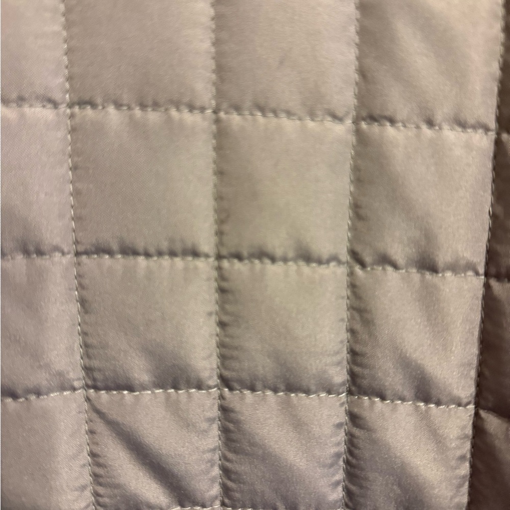 KC Collections Women’s Quilted Jacket Coat Size 1X taupe Full Zip Snap - Picture 3 of 7